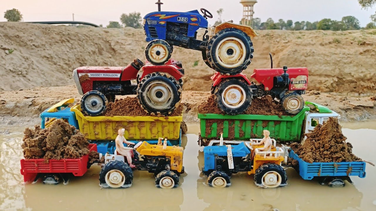 Gadi Cartoon Wala Jcb Tractor Tata Truck HMT Tractor Rickshaw