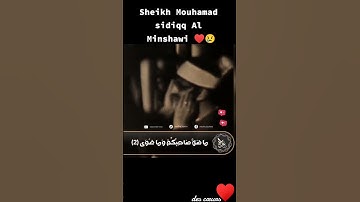 "تلاوة تأخذك إلى عالم آخر.. استمع وتأمل ..فضيلة الشيخ محمد صديق المنشاوي"