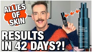 Allies Of Skin - I tested the NEW Multi Peptides & GF Advanced Lifting skin care Serum for 42 days!?
