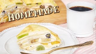 フルーツをたっぷりはさむ贅沢なミルクレープ: How to make mille crepe - #とことんHOME MADE -