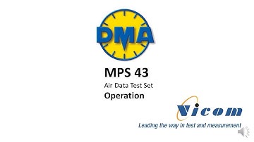 DMA MPS 43 Ultra-compact Air Data Test Set Training