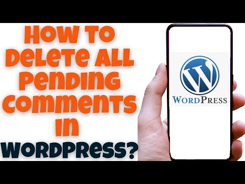 How to Delete All Pending Comments in WordPress?