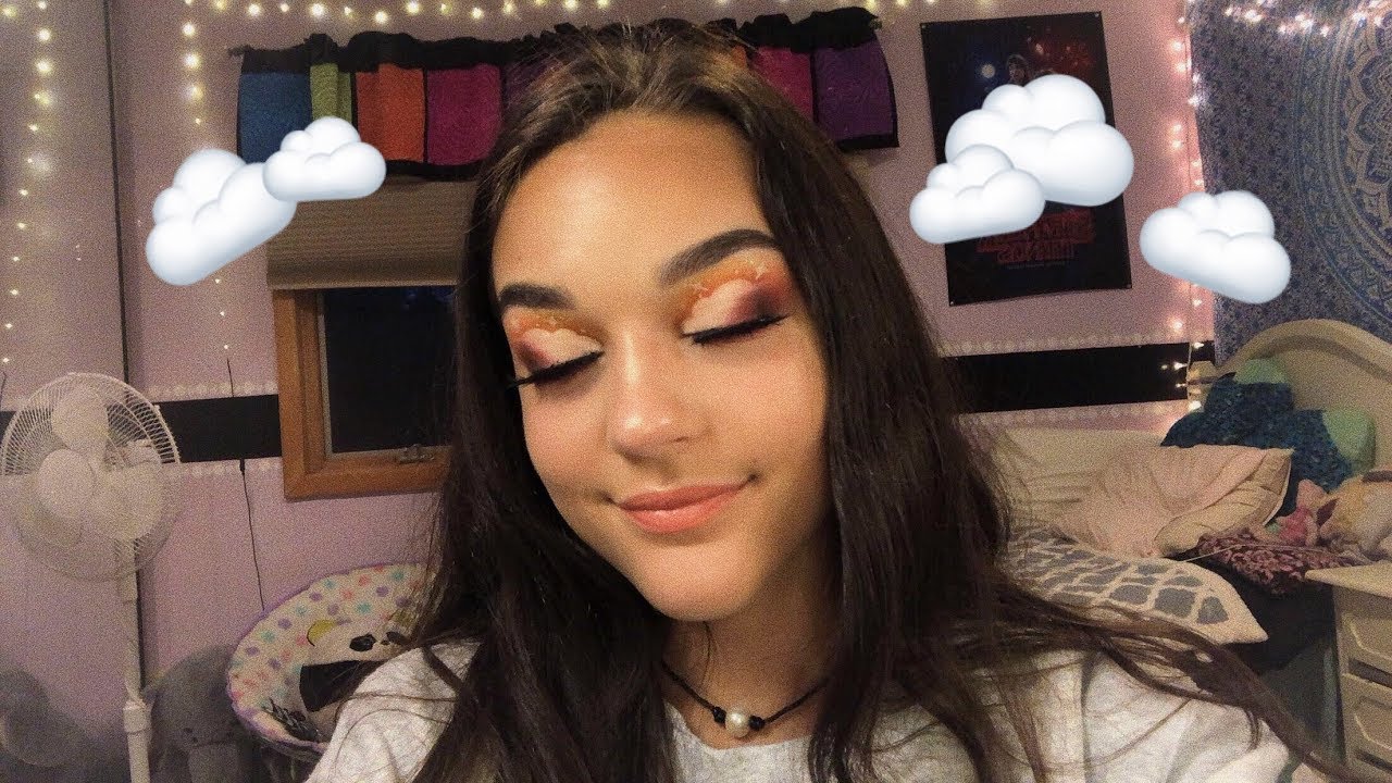 cloud eye makeup tutorial!!