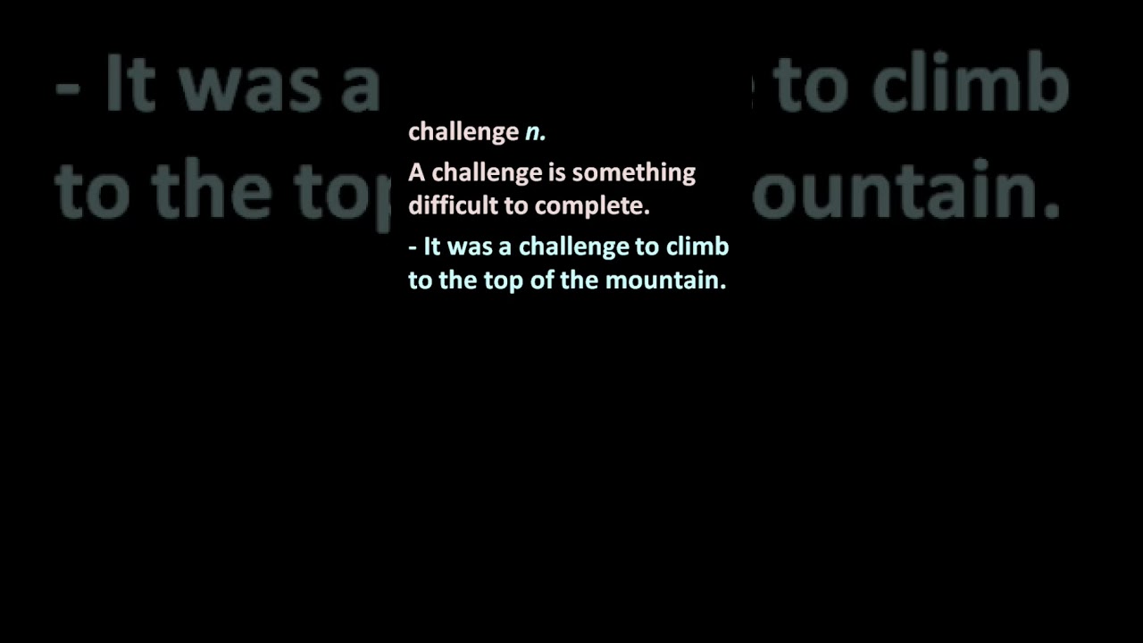 challenge , Meaning of challenge  , Definition of challenge , Pronunciation of challenge  & example