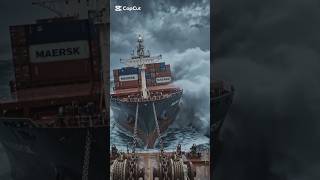 🌊 Cargo Ship POV in Deadly Storm Waves | Ultra Realistic Cinematic Short #cargo #ocean #ship #shorts