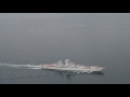Kæmpestore russiske krigsskibe passerer Storebælt - Giant russian warships pass Great Belt Bridge