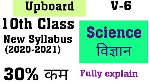 Upboard New Syllabus 2020-2021 |10th class new syllabus| Science syllabus 2021 |abhishek academy