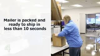 Pregis EverTec Cushioned Mailer: 4x faster than boxes!