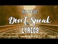 No Doubt - Don&#39;t Speak || LYRICS
