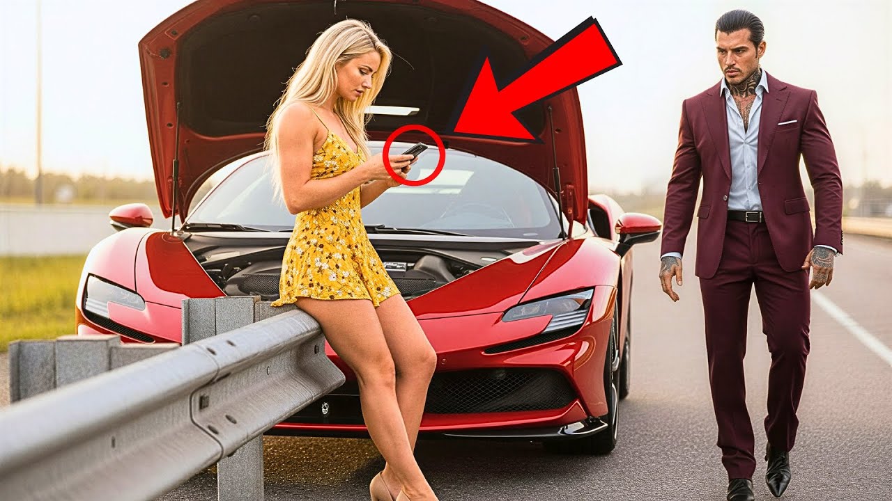 LE CHEF DE LA MAFIA AIDE UNE FEMME AVEC UNE VOITURE EN PANNE, SANS SAVOIR QU'ELLE ÉTAIT MILLIONNAIRE