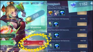 Wanwan 11.11 skin draw with 1000 diamonds and free tokens ( tickets ) drawing part 1