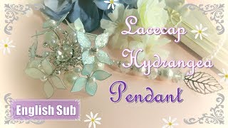 マニキュアフラワー 額アジサイのペンダント How To Make Pendant Of Lacecap Hydrangea Youtube