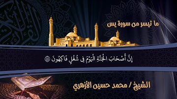 ما تيسر من اخر سورة يس فضيلة الشيخ محمد حسين الأزهري
