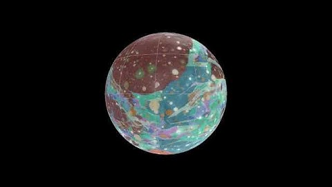 Rotating Globe of Ganymede Geology
