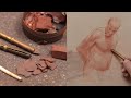 Mastering figure drawing with red chalk