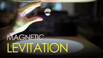 Magnetic levitation allows this ball to float in space