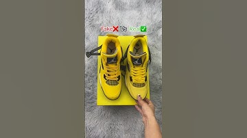 Real Vs Fake Lightning ⚡️ Jordan 4 #sneakerhead #sneakers #viral