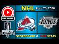 🔴 Colorado Avalanche vs Los Angeles Kings LIVE | NHL Playoffs | April 23, 2026 | Live Scoreboard