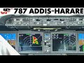 Piloting boeing 787 addis to harare  cockpit views