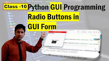 Python GUI 10 Program for Radio buttons in tkinter