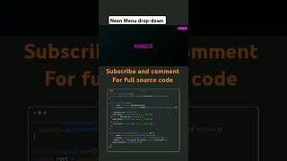How To Make Neon Drop-Down Menu