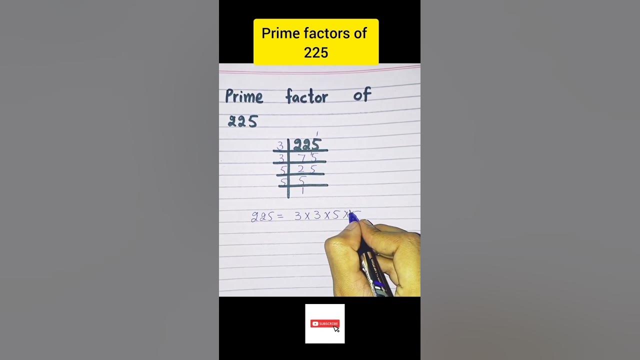 Prime factor of 225 viral youtube maths short YouTube