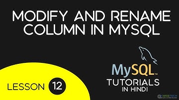 How to Modify and rename column in MySQL in Hindi - 12