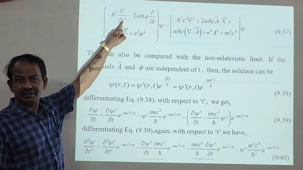 L.9.1 Relativistic Quantum Mechanics-Klein-Gordon relativistic equation-Electromagnetic potentials.2