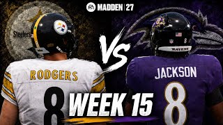 Steelers vs Ravens Week 15 Simulation | Madden 27 Rosters
