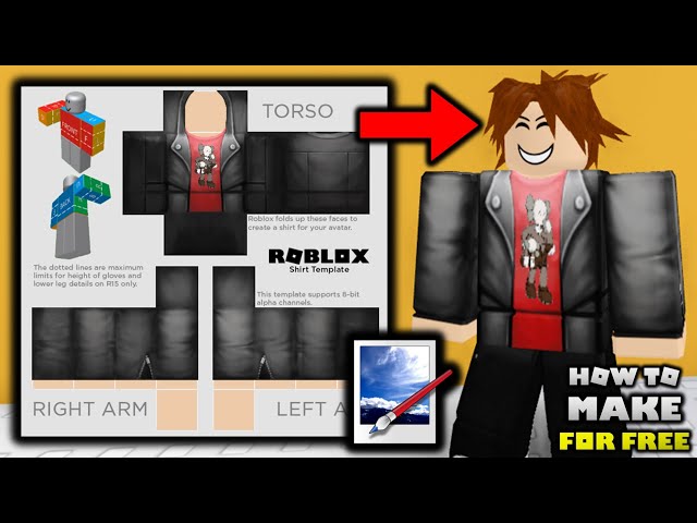 View large size Roblox Shirt Template - Roblox Open Jacket