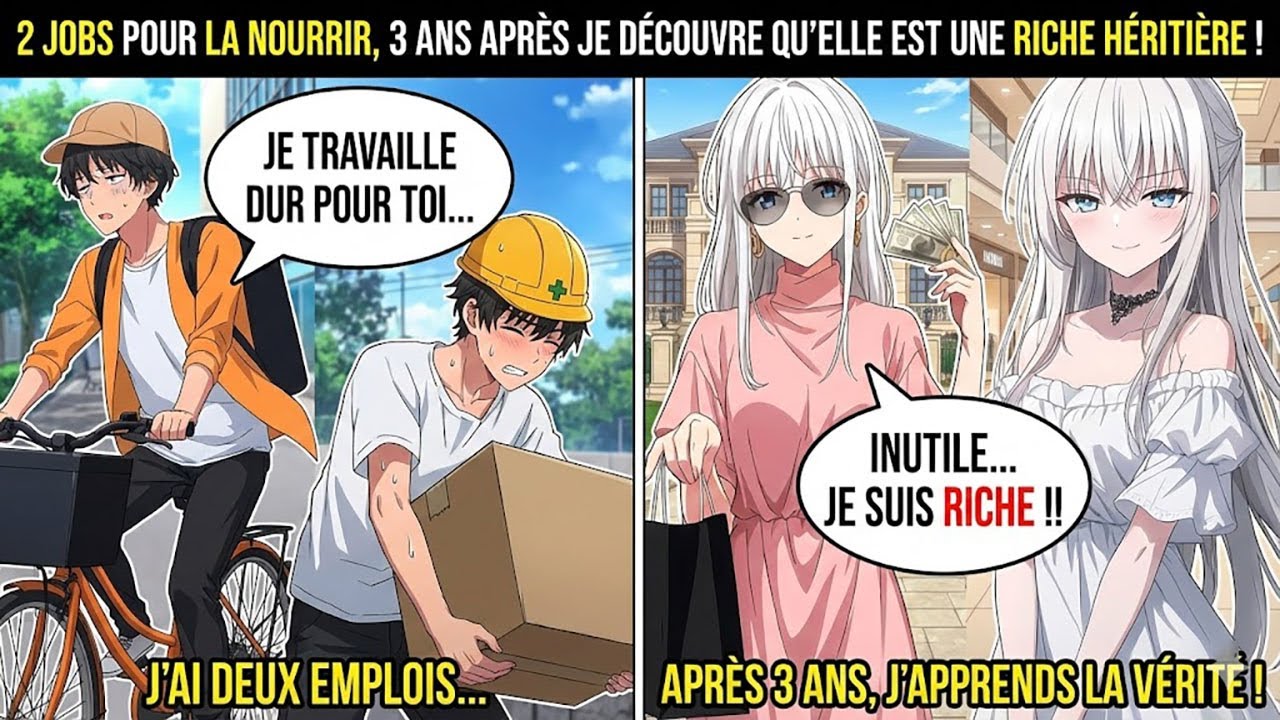 2 jobs pour la nourrir, 3 ans après je découvre qu'elle est une riche héritière !
