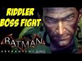 Batman Arkham Knight Riddler Boss Fight Final Battle Ending  goodbye to Catwomen Selina Kyle