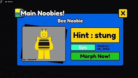 How To Get Bee Noobie In Find The Noobies Morphs Roblox (2024)