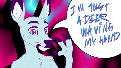 FURRY DEER MOTION TWEEN ANIMATION [ davinci resolve fusion puppet rigging test ]