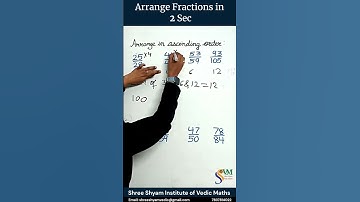 Divide Fractions in 2 sec | Shortcut Method | Mental Maths | Shree Shyam Inst of Vedic Maths | SSIVM