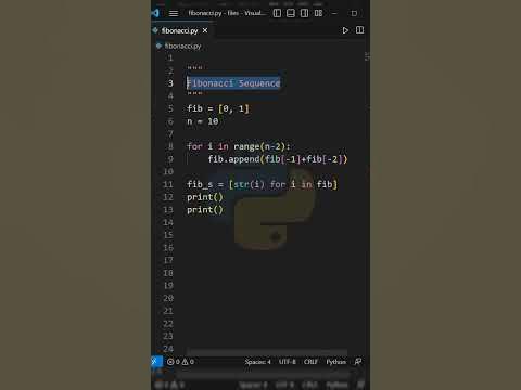 Fibonacci Series/Sequence | Python Program | #coding #status #python # ...