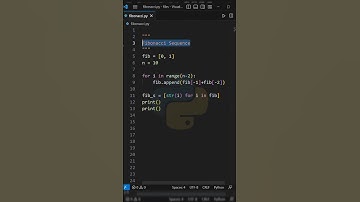 Fibonacci Series/Sequence | Python Program | #coding #status #python #interview #shorts #fibonacci