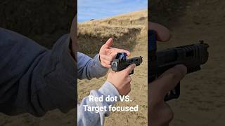 Tip for learning how to target focus with a red dot! #holosun #pistol  #selfdefense