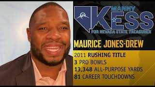 Maurice Jones Drew Endorses Manny Kess for State Treasurer