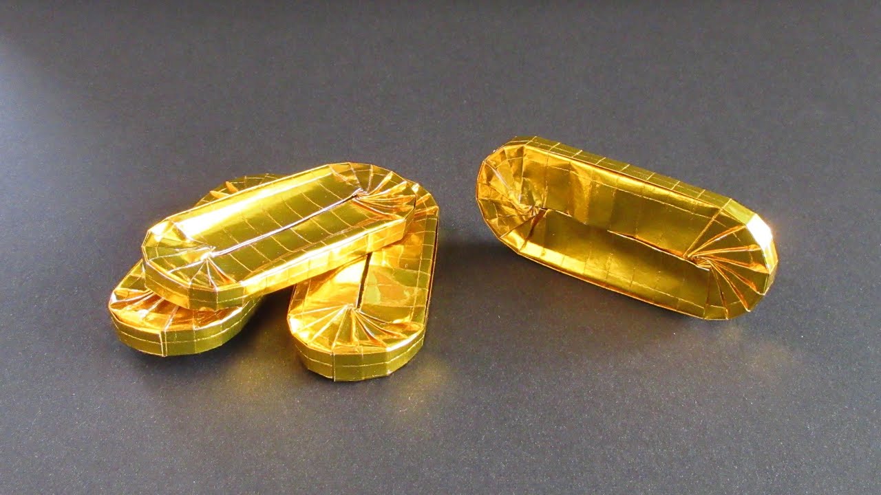 【折り紙】小判【origami】Former Japanese oval gold coins YouTube