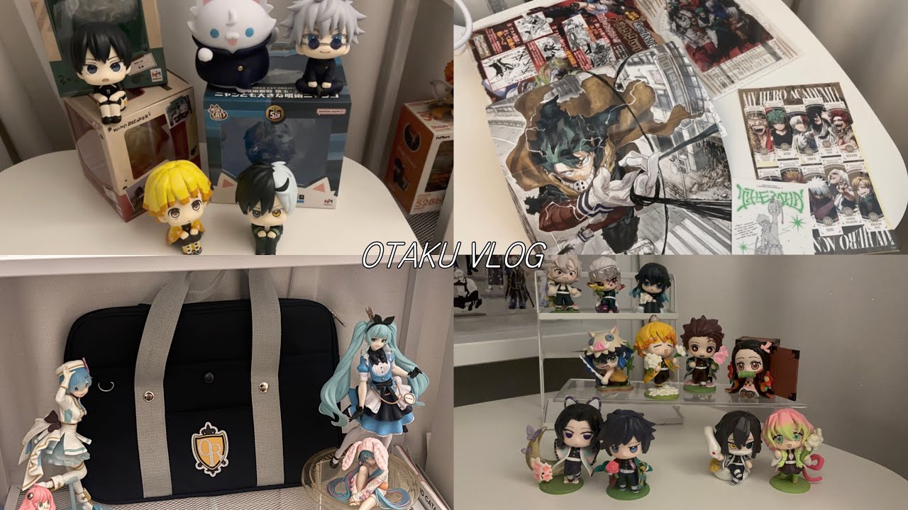 [otaku vlog] 피규어 까고 룩업 까고 | 메가하우스 홍대점 | 히로아카 기가 점프 | 귀칼 팝마트 | 오타쿠 브이로그 | 택배깡 