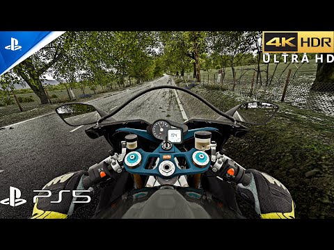 Jogo do Moto realista Corrida na Chuva Forte (PS5) Ride 4 Gameplay 4k HDR  60FPS Circuito Daytona USA 