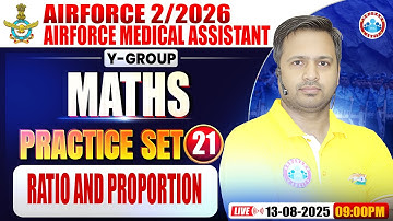 Airforce Y Group Classes 02 2026 | Airforce Medical Assistance Maths Practice Set #21