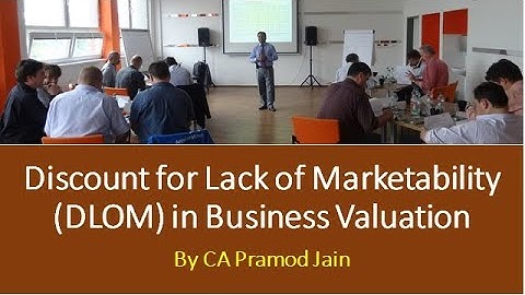 Discount for Lack of Marketability (DLOM) in Business Valuation I CA Pramod Jain