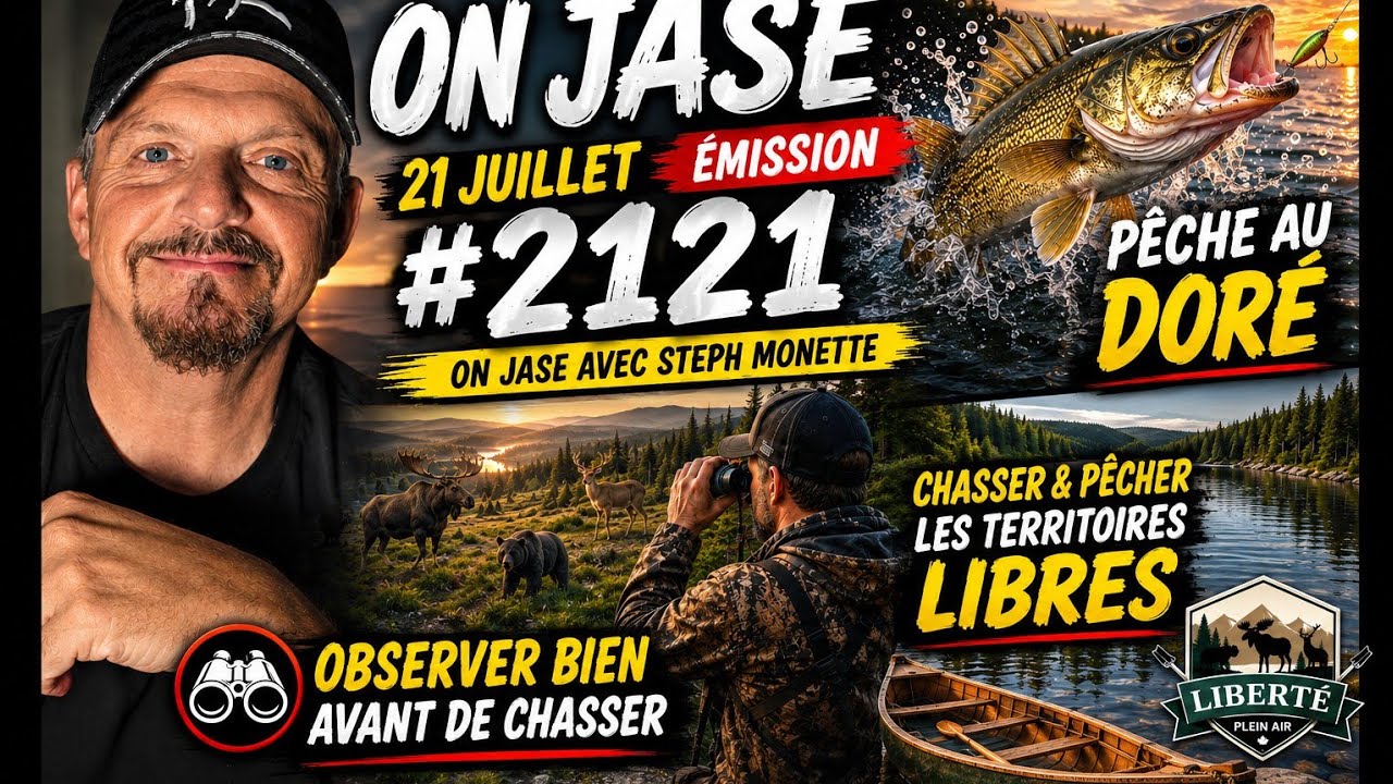 21 juillet – ÉMISSION #2121 | ON JASE avec Stéphane Monette