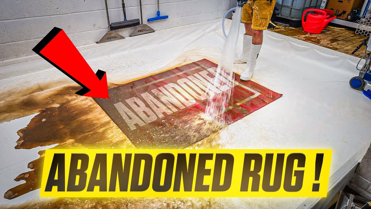 Obnoxious Rug Filthy Abandoned Outside Rug Cleaning | Satisfying ASMR Video - YouTube