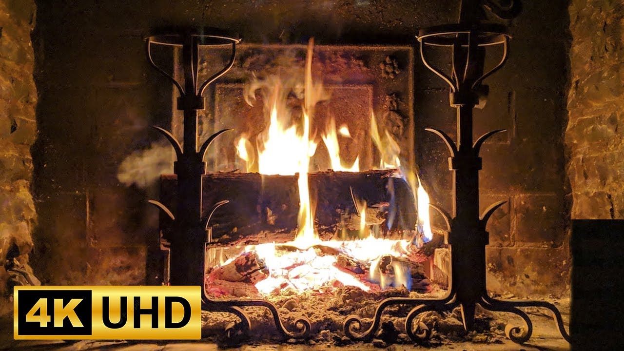 Véritable feu de cheminée ancienne 🔥 - bruits blancs crépitements du ...