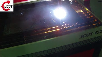 JCUT 1325CNC PLASMA COMBINED MACHINE  plasma working video