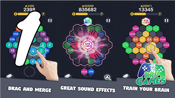 2048 Hexagon Gameplay Walkthrough #1 (Android, IOS)