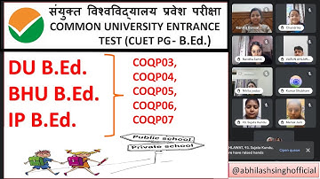 CUET B.Ed. 2023 Paper Subject Code || DU B.Ed. 2023 Paper Codes || BHU B.Ed. 2023 || IP B Ed 2023